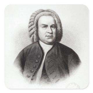 Portrait of Johann Sebastian Bach Square Sticker
