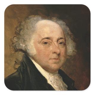 Portrait of John Adams Square Sticker