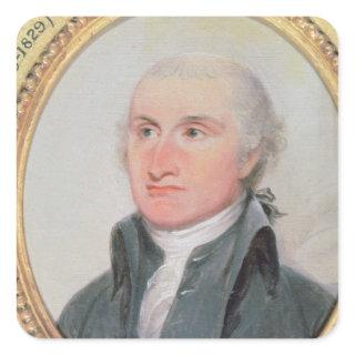 Portrait of John Jay Square Sticker