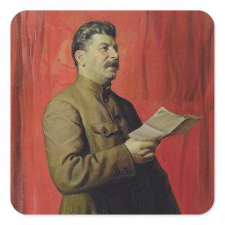 Portrait of Josif Stalin, 1933 Square Sticker