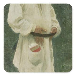 Portrait of Lev Tolstoy  1901 Square Sticker