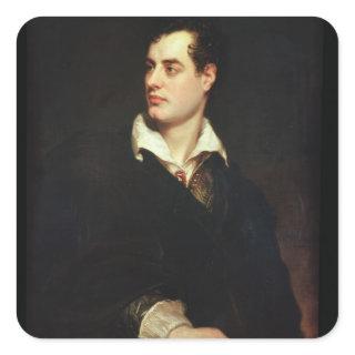 Portrait of Lord Byron (1788-1824) (oil on canvas) Square Sticker
