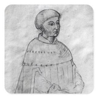 Portrait of Louis XI Square Sticker