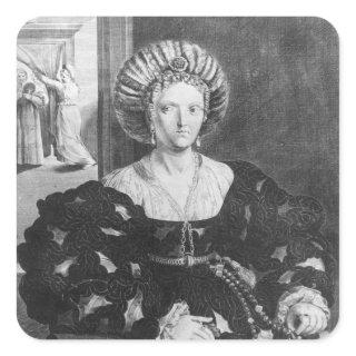 Portrait of Lucrezia Borgia Square Sticker