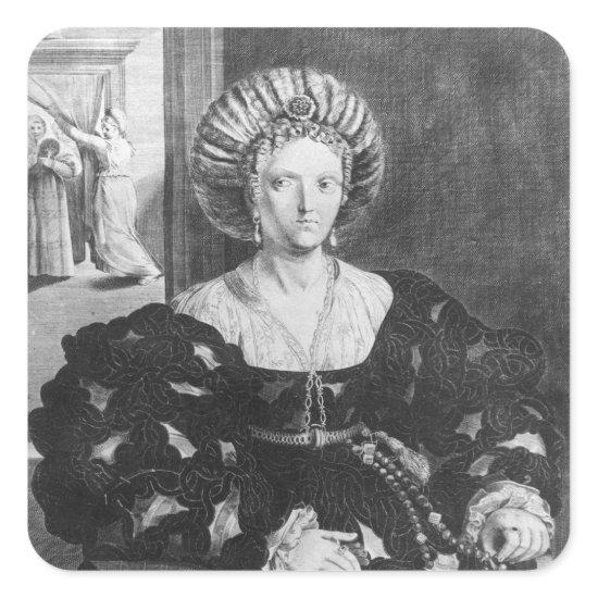 Portrait of Lucrezia Borgia Square Sticker