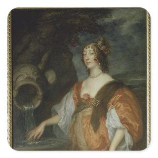 Portrait of Lucy Percy, Countess of Carlisle Square Sticker