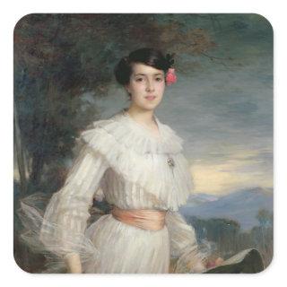 Portrait of Madeleine Reclus, 1902 Square Sticker