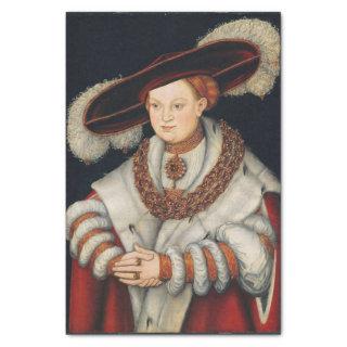 Portrait of Magdalena of Saxony by Lucas Cranach   Tissue Paper