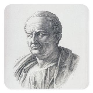 Portrait of Marcus Tullius Cicero Square Sticker