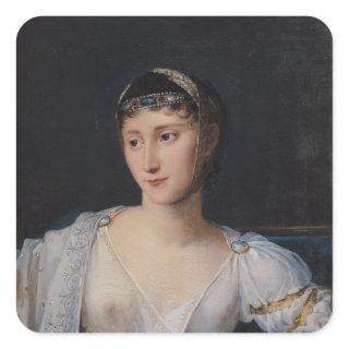 Portrait of Marie-Pauline Bonaparte Square Sticker