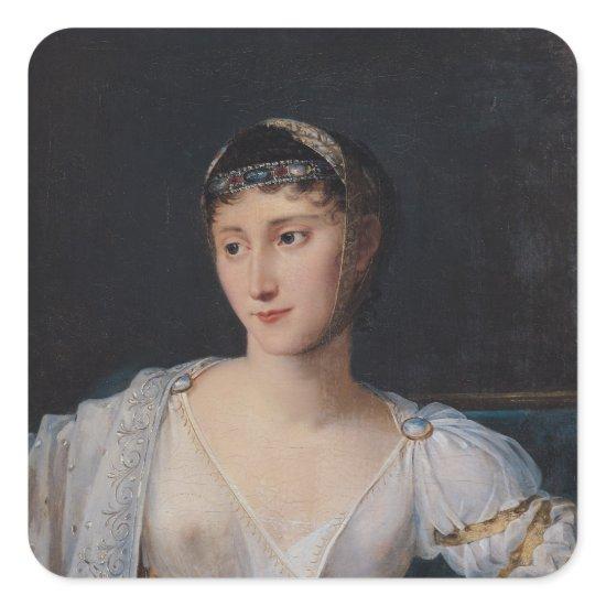 Portrait of Marie-Pauline Bonaparte Square Sticker