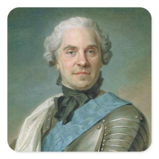 Portrait of Maurice  Comte de Saxe Square Sticker