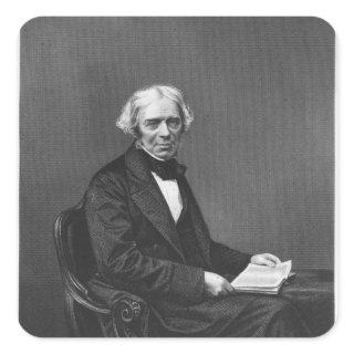 Portrait of Michael Faraday Square Sticker