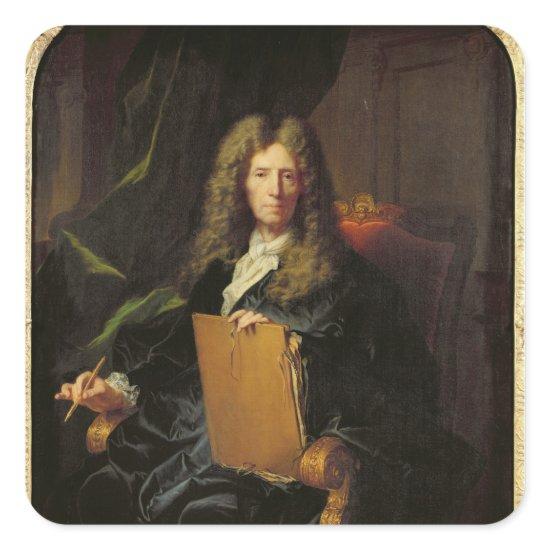 Portrait of Pierre Mignard  c.1690 Square Sticker