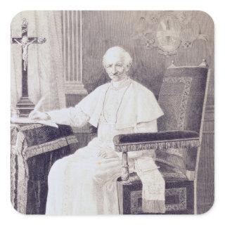Portrait of Pope Leo XIII Square Sticker