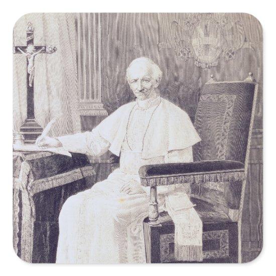 Portrait of Pope Leo XIII Square Sticker