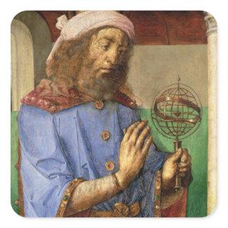 Portrait of Ptolemy, c.1475 Square Sticker