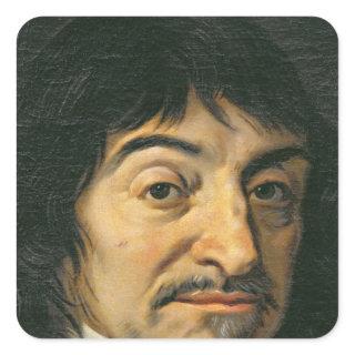 Portrait of Rene Descartes  c.1649 Square Sticker