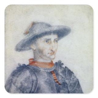 Portrait of Rene I  Duke of Anjou Square Sticker