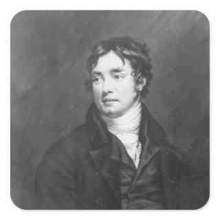Portrait of Samuel Taylor Coleridge Square Sticker