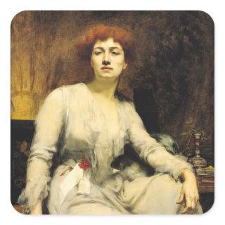 Portrait of Severine  1893 Square Sticker