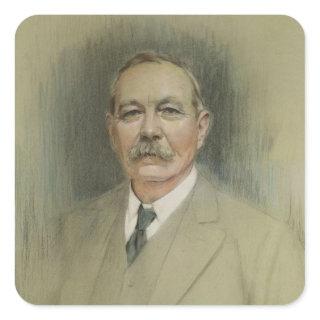 Portrait of Sir Arthur Conan Doyle Square Sticker