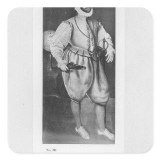 Portrait of Sir Martin Frobisher Square Sticker