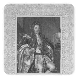 Portrait of Sydney, First Earl of Godolphin Square Sticker
