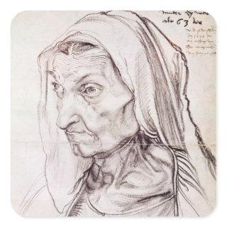 Portrait of the artist's mother, 1514 square sticker