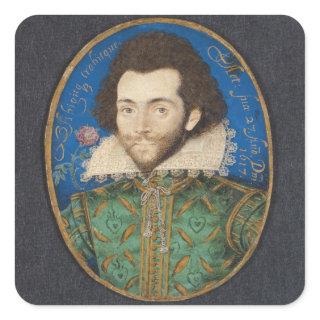 Portrait of the Earl of Pembroke, 1617 Square Sticker