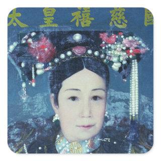Portrait of the Empress Dowager Cixi Square Sticker