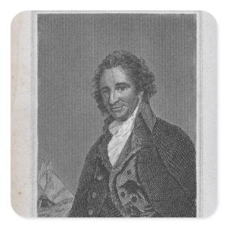 Portrait of Thomas Paine  from Volume I Square Sticker
