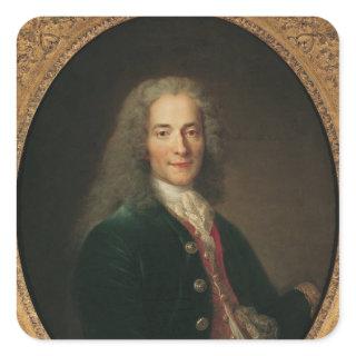 Portrait of Voltaire  after 1718 Square Sticker