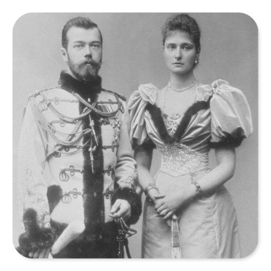 Portrait photograph of Tsar Nicholas II (1868-1918 Square Sticker