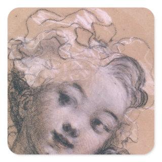 Portrait presumed to be Rosalie Square Sticker