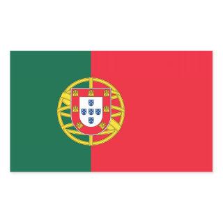 Portuguese flag quality rectangular sticker