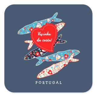 Portuguese sardines square sticker
