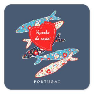 Portuguese sardines square sticker