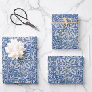 Portuguese Tiles Vintage Azulejos Blue White  Sheets