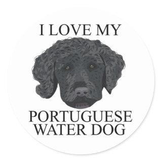 PORTUGUESE WATER DOG Love! Classic Round Sticker