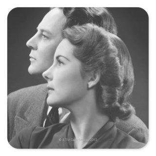 Posing Couple Square Sticker