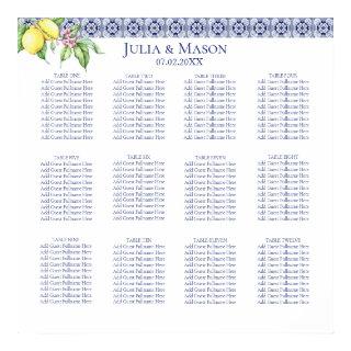 Positano Tile Coll. | Square Wedding Seating Chart