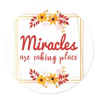 positive vibe sayings for success and self love classic round sticker