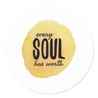 positive vibes affirmations for self care classic round sticker