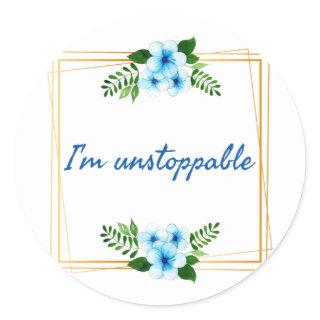 positive vibes affirmations for success classic round sticker