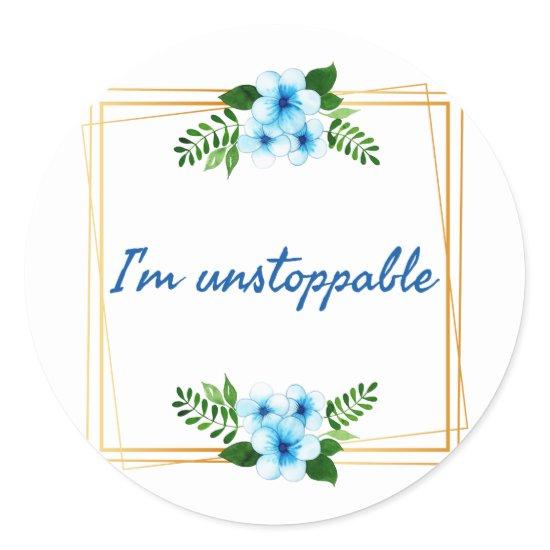 positive vibes affirmations for success classic round sticker