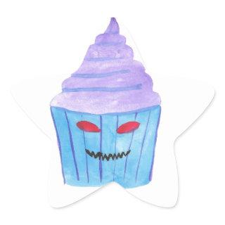 Possessed Cupcake Star Sticker