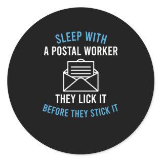 Postal worker Gift For Mailman Classic Round Sticker