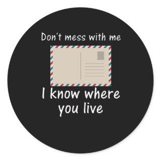 Postal worker Gift For Mailman Classic Round Sticker