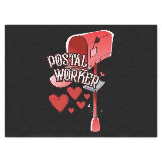 Postal worker heart - love postal worker mail tissue paper